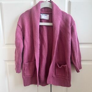 Old Navy Rose Pink Open-Front Shawl Collar Cardigan